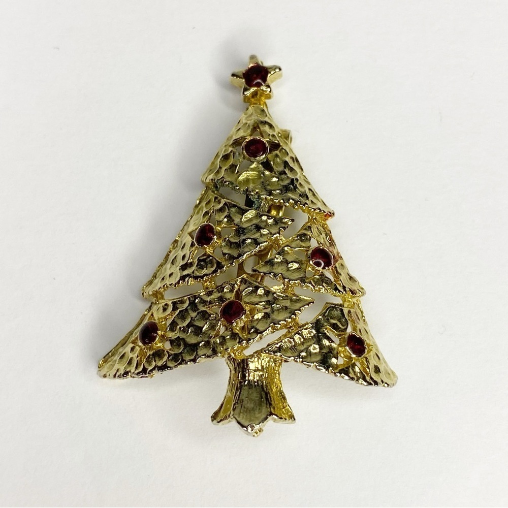 Vintage Christmas Tree Brooch Pin